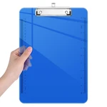 Piasoenc Plastic Clipboards, Translucent Ruler With 8.5 X 11, Blue. Fixed Price $10.99.
