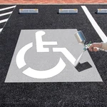 Handicap Parking Stencil, 36"X36" Reusable Silicone For Disabled Park.... Fixed Price $35.99.