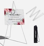 Artasy 63" Portable Easel Stand For Wedding, Posters, Painting, 5LBS White 1 Pck. Fixed Price $16.50.