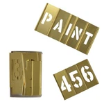 Deezio 1" Brass 46 Pieces Interlocking Stencil Set Of Numbers And Letters Kit. Fixed Price $46.07.