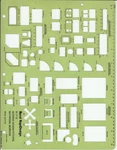 Berol Rapidesign Template R-716 Interior Design/kitchen, Bathroom, Bedroom. Fixed Price $15.00.