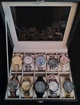 Set New Men's Watches With See Thru Case Included Lot Iphon 1000. Fixed Price $89.99.