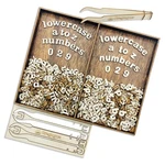 740 Pieces Half Inch Mini Blank Lowercase Letters Unfinished Wooden Numb.... Fixed Price $18.42.