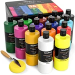 Nicpro 14 Colors Large Bulk Acrylic Set 16.9 OZ,500 Ml Rich Art Painting &. Fixed Price $59.02.