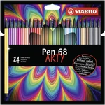 Premium Marker - Stabilo Pen 68 Arty Box Of 24 With Hanger Assorted Col. Fixed Price $53.82.
