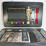 Dm Creations Art 101 Drawing & Sketching Kit 40 Piece Metal Carrying Case Age 8+. Fixed Price $14.99.