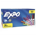 36 Count Expo Dry Erase Markers Assorted Colors Fine Tip Low Odor Ink. Fixed Price $39.39.