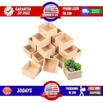 Gniemckin 20 Pack 4 Inch Wooden Box, Unfinished Small Square Rus. Fixed Price $45.00.