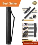 Adjustable Black Poster Tube With Strap - Lightweight & Shatterproof Storage. Fixed Price $27.49.