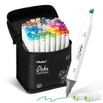 Ohuhu 60-COLOR Alcohol Markers Set, Dual Tip Fine Chisel, Ap Certified Art. Fixed Price $59.39.
