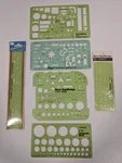 Assorted Drafting Templates - Berol Rapid Design, Picket Professional Lot 6. Fixed Price $39.99.