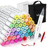 Sfaih Alcohol Markers Brush & Fine - 49 Colors Double Tipped Art. Fixed Price $65.33.