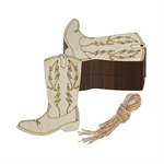 20PCS Cowboy Boots Diy Crafts Cutouts Wooden Shaped Hanging Orname.... Fixed Price $18.40.