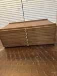 Meeden 6-DRAWER Art Supply Storage Box In Walnut. Fixed Price $54.99.