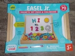 Chuckle & Roar Easel Jr. Magnetic Dry Erase And Chalk Playing Board New 3+. Fixed Price $24.00.