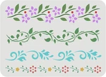 Fingerinspire Flower Border Stencil (4 Styles). Fixed Price $8.62.