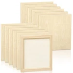 Kathfly 12 Pcs 8 X Inch Pine Wood Boards Unfinished Square Panel.... Fixed Price $39.39.
