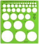 Westcott Large & Small Circles Template Diameters From 1/16" To 2-1/4" (T-831). Fixed Price $13.99.